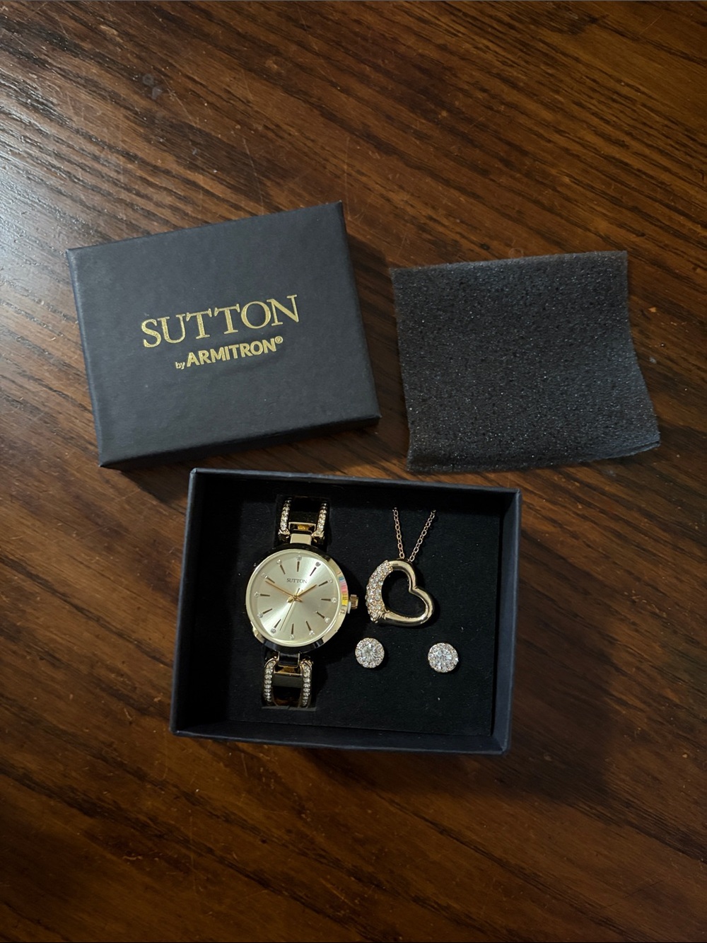 Women's Gold-Tone Watch and Jewelry Set